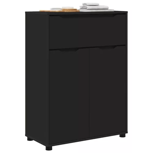  Fürdőszoba Székény fiókkal Fekete 72,5 x 36,5 x 100 cm Faanyag