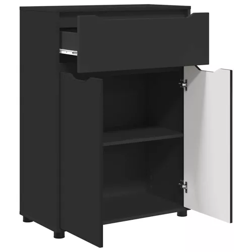  Fürdőszoba Székény fiókkal Fekete 72,5 x 36,5 x 100 cm Faanyag