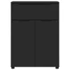  Fürdőszoba Székény fiókkal Fekete 72,5 x 36,5 x 100 cm Faanyag