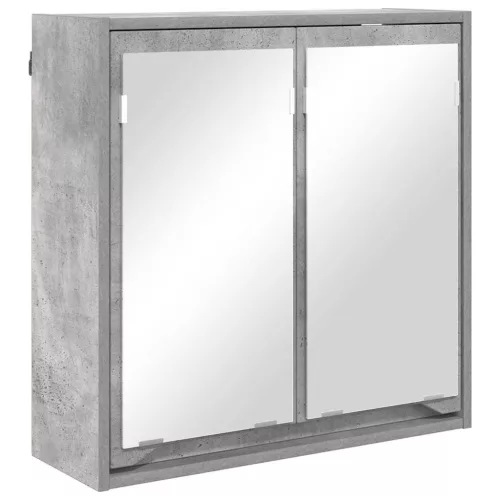  Fürdőszobai tükörszekrény Beton Szürke 60 x 20 x 60 cm Faanyag