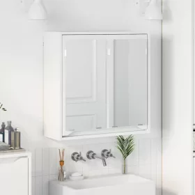    Fürdőszobai tükörszekrény Magas Fényű Fehér 60 x 20 x 60 cm