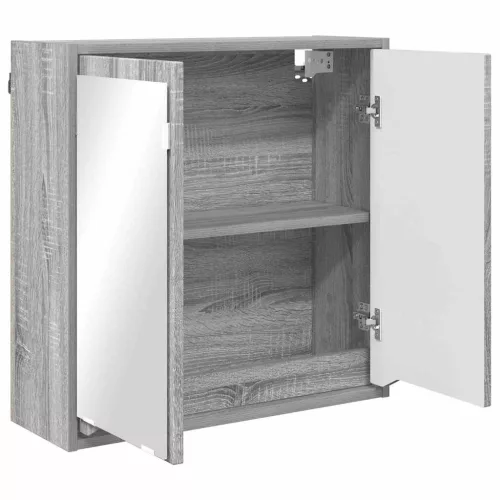 Fürdőszobai tükörszekrény Szürke Sonoma 60 x 20 x 60 cm Faanyag