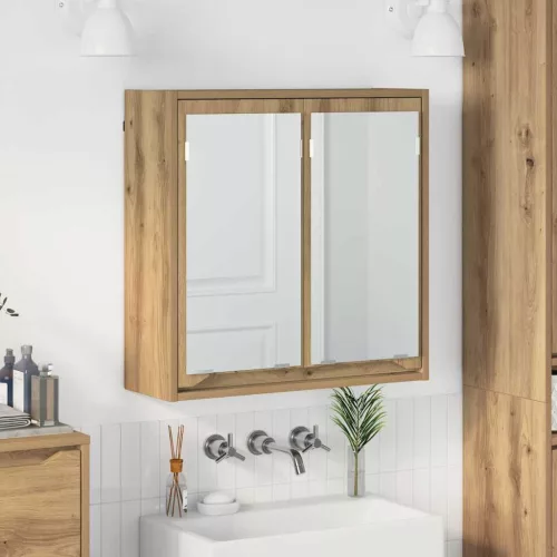  Fürdőszobai tükörszekrény Artisan tölgy 60 x 20 x 60 cm Faanyag