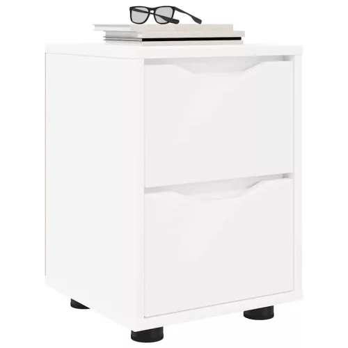  Éjjeliszekrények fiókkal 2 pcs Fehér 30,5 x 30 x 43 cm Faanyag
