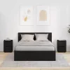  Éjjeliszekrények fiókkal 2 pcs Fekete 30,5 x 30 x 43 cm Faanyag