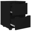 Éjjeliszekrények fiókkal 2 pcs Fekete 30,5 x 30 x 43 cm Faanyag