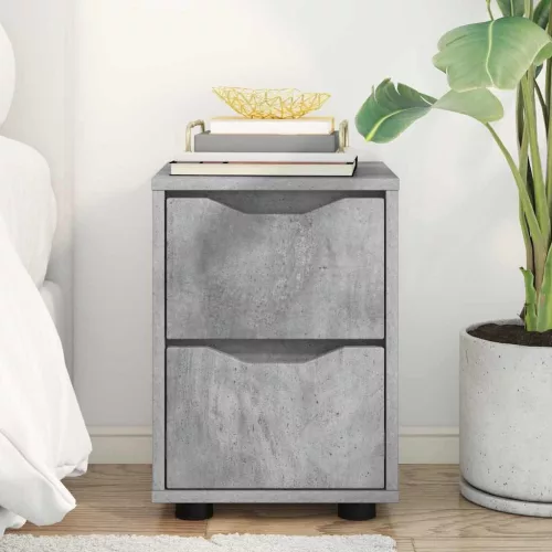  Éjjeli asztal fiókkal Beton Szürke 30,5 x 30 x 43 cm Faanyag