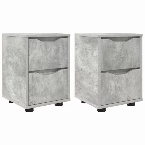  Éjjeliszekrények 2 pcs Beton Szürke 30,5 x 30 x 43 cm Faanyag