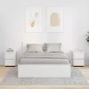  Éjjeliszekrények 2 pcs Magas Fényű Fehér 30,5 x 30 x 43 cm