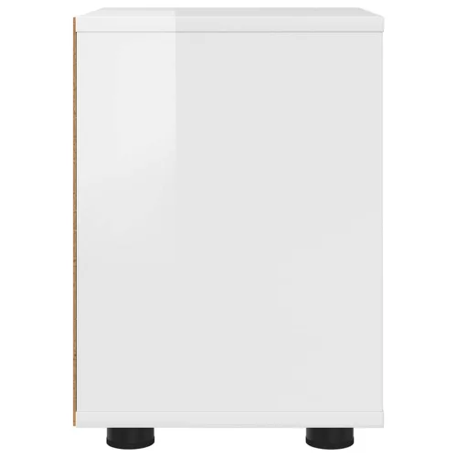  Éjjeliszekrények 2 pcs Magas Fényű Fehér 30,5 x 30 x 43 cm