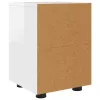  Éjjeliszekrények 2 pcs Magas Fényű Fehér 30,5 x 30 x 43 cm