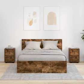    Éjjeliszekrények 2 pcs Füstölt tölgy 30,5 x 30 x 43 cm Faanyag