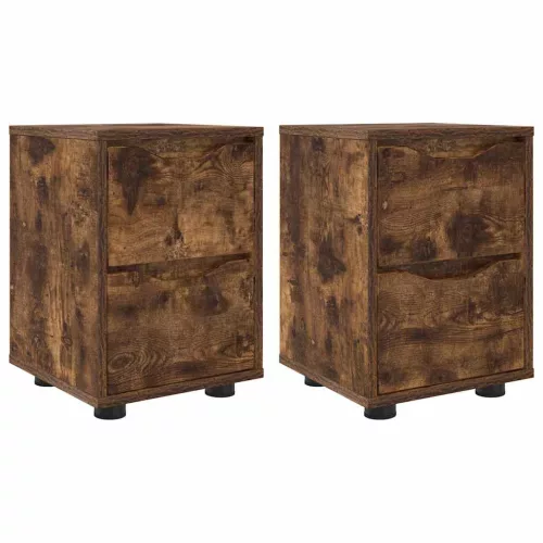  Éjjeliszekrények 2 pcs Füstölt tölgy 30,5 x 30 x 43 cm Faanyag