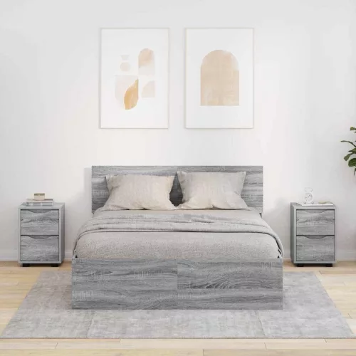  Éjjeliszekrények 2 pcs Szürke Sonoma 30,5 x 30 x 43 cm Faanyag