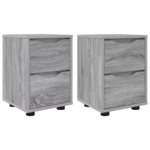  Éjjeliszekrények 2 pcs Szürke Sonoma 30,5 x 30 x 43 cm Faanyag