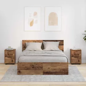 Éjjeliszekrények 2 pcs Öreg fa 30,5 x 30 x 43 cm Faanyag