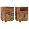 Éjjeliszekrények 2 pcs Öreg fa 30,5 x 30 x 43 cm Faanyag