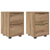  Éjjeliszekrények 2 pcs Artisan tölgy 30,5 x 30 x 43 cm Faanyag