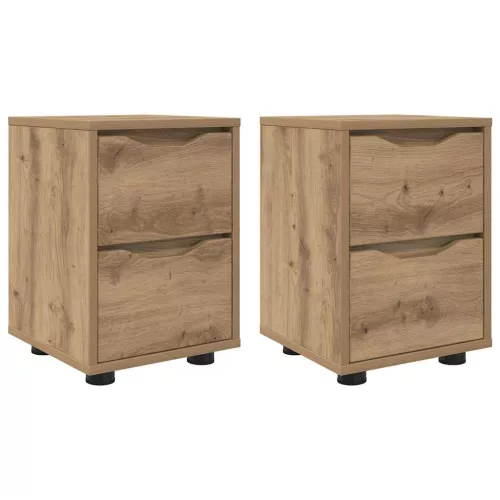  Éjjeliszekrények 2 pcs Artisan tölgy 30,5 x 30 x 43 cm Faanyag