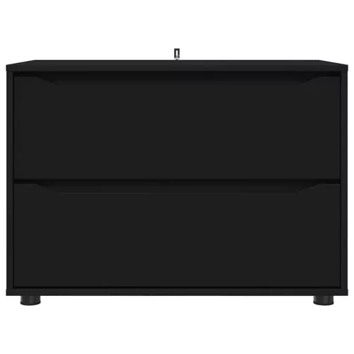  Tárolószekrény Fekete 80 x 48 x 57 cm Faanyag