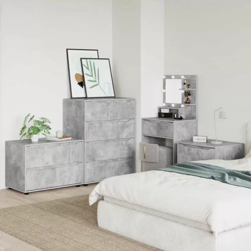  Tárolószekrény Beton Szürke 80 x 48 x 57 cm Faanyag