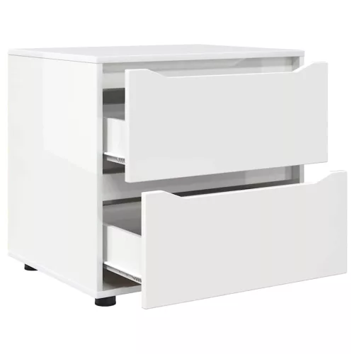  Tárolószekrény Magas Fényű Fehér 60 x 48 x 57 cm Faanyag