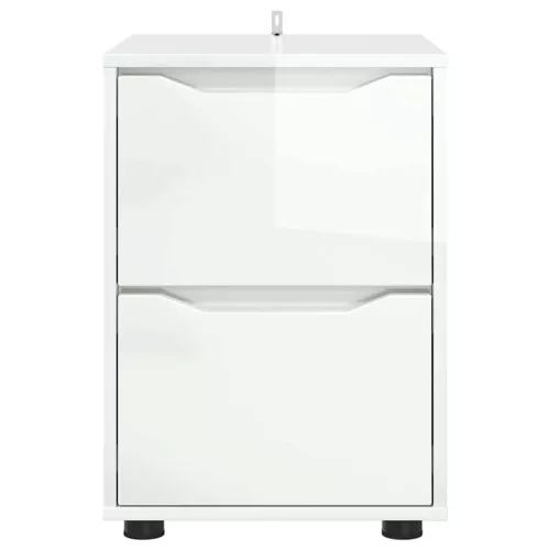  Tárolószekrény Magas Fényű Fehér 40 x 48 x 57 cm Faanyag