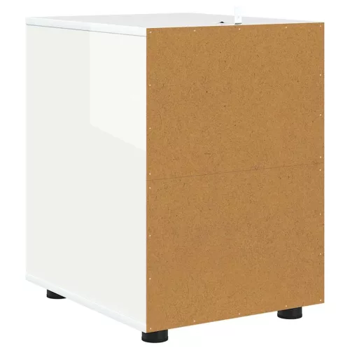  Tárolószekrény Magas Fényű Fehér 40 x 48 x 57 cm Faanyag