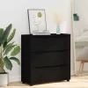  Tárolószekrény Fekete 80 x 31 x 81 cm Faanyag