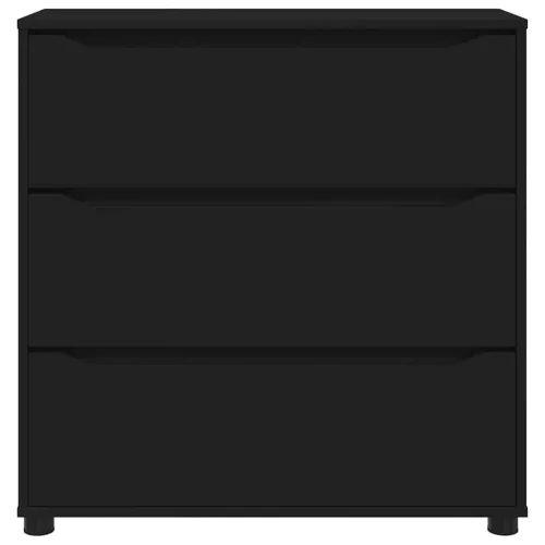  Tárolószekrény Fekete 80 x 31 x 81 cm Faanyag