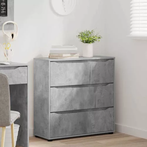  Tárolószekrény Beton Szürke 80 x 31 x 81 cm Faanyag