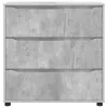  Tárolószekrény Beton Szürke 80 x 31 x 81 cm Faanyag
