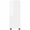  Tárolószekrény Magas Fényű Fehér 80 x 31 x 81 cm Faanyag