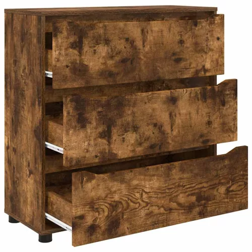  Tárolószekrény Füstölt tölgy 80 x 31 x 81 cm Faanyag