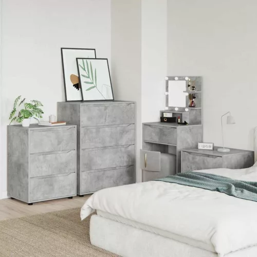  Tárolószekrény Beton Szürke 60 x 48 x 81 cm Faanyag