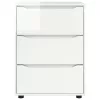  Tárolószekrény Magas Fényű Fehér 60 x 48 x 81 cm Faanyag