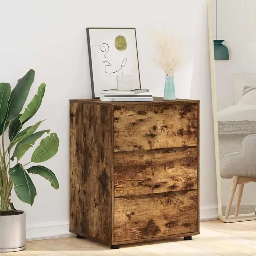  Tárolószekrény Füstölt tölgy 60 x 48 x 81 cm Faanyag