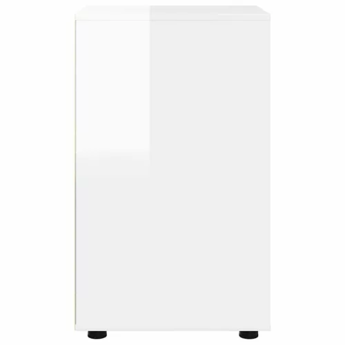  Tárolószekrény Magas Fényű Fehér 40 x 48 x 81 cm Faanyag