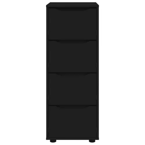  Tárolószekrény Fekete 40 x 48 x 105 cm Faanyag