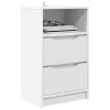  Éjjeliszekrények fiókkal 2 pcs Fehér 40 x 30 x 467 cm Faanyag