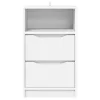  Éjjeliszekrények fiókkal 2 pcs Fehér 40 x 30 x 467 cm Faanyag