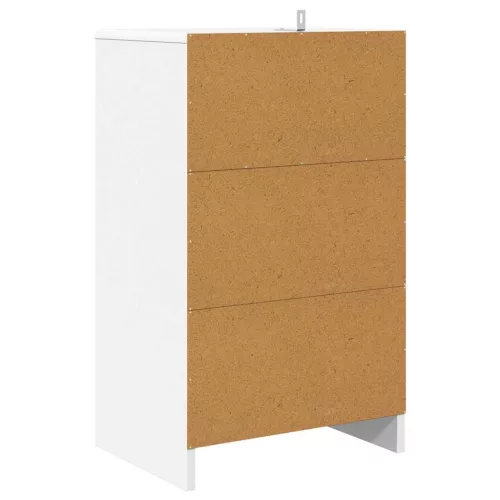  Éjjeliszekrények fiókkal 2 pcs Fehér 40 x 30 x 467 cm Faanyag