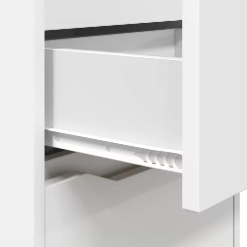  Éjjeliszekrények fiókkal 2 pcs Fehér 40 x 30 x 467 cm Faanyag