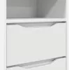  Éjjeliszekrények fiókkal 2 pcs Fehér 40 x 30 x 467 cm Faanyag