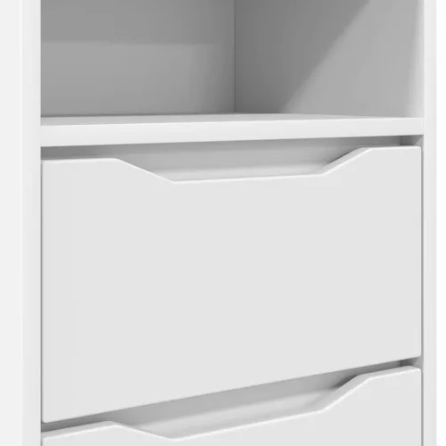  Éjjeliszekrények fiókkal 2 pcs Fehér 40 x 30 x 467 cm Faanyag