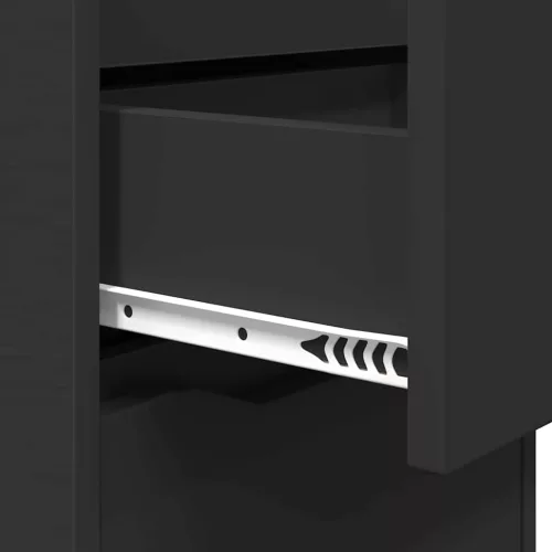  Éjjeli asztal fiókkal Fekete 40 x 30 x 467 cm Faanyag