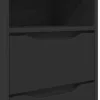  Éjjeli asztal fiókkal Fekete 40 x 30 x 467 cm Faanyag