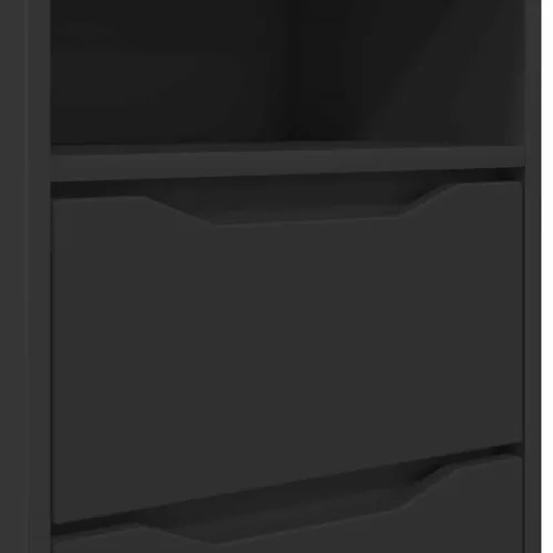  Éjjeli asztal fiókkal Fekete 40 x 30 x 467 cm Faanyag