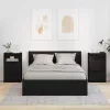  Éjjeliszekrények fiókkal 2 pcs Fekete 40 x 30 x 467 cm Faanyag