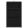  Éjjeliszekrények fiókkal 2 pcs Fekete 40 x 30 x 467 cm Faanyag